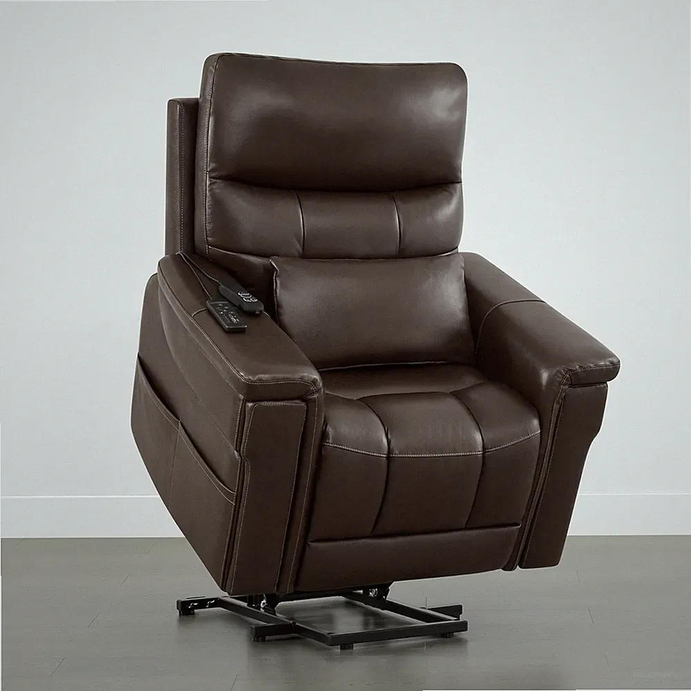 CHITA Power Lift Genuine Leather Recliner Chair for Elderly w/ Headrest&Massage